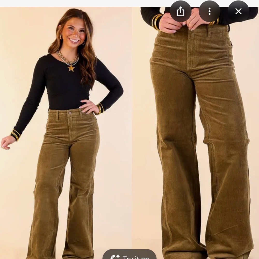 Judy Blue Olive Wide Leg Pants